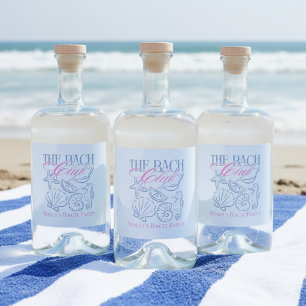 Moderner Junggeselinnen-Abschied der Küstenregion  Alkoholflaschenetikett