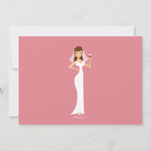 Moderner Junggeselinnen-Abschied Einladung (Rückseite)