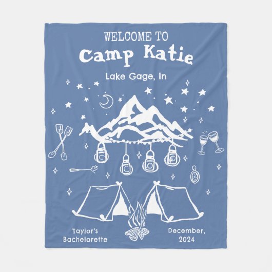 Moderner Junggeselinnen-Abschied Fleecedecke (Vorderseite)