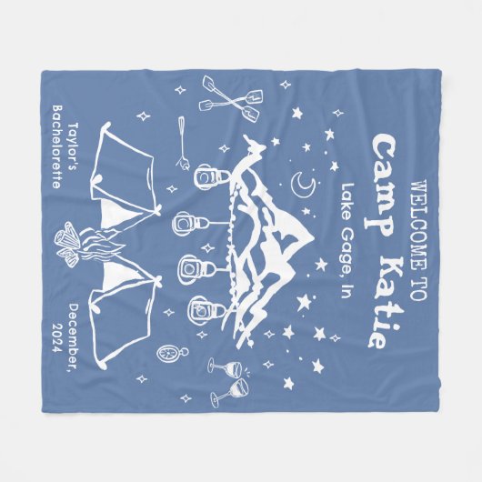 Moderner Junggeselinnen-Abschied Fleecedecke (Vorderseite (Horizontal))