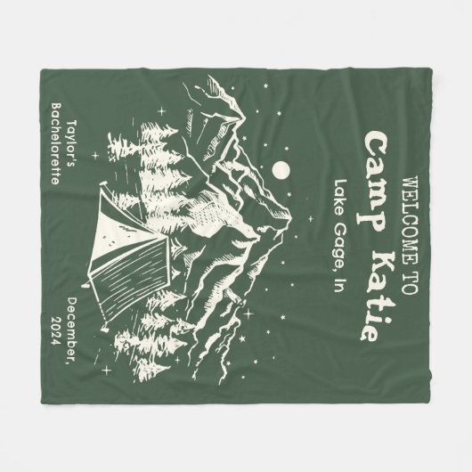 Moderner Junggeselinnen-Abschied Fleecedecke (Vorderseite (Horizontal))