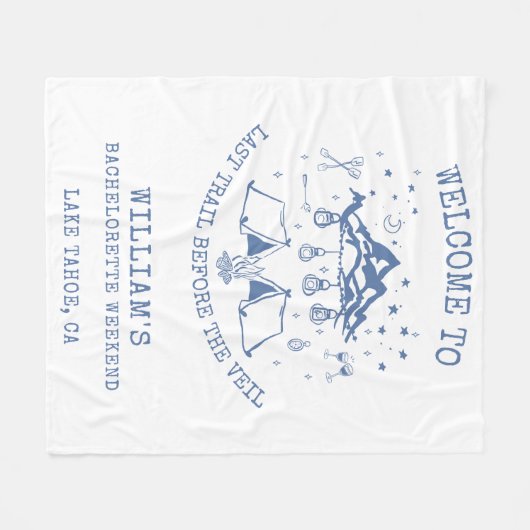 Moderner Junggeselinnen-Abschied Fleecedecke (Vorderseite (Horizontal))