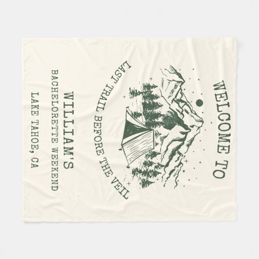 Moderner Junggeselinnen-Abschied Fleecedecke (Vorderseite (Horizontal))