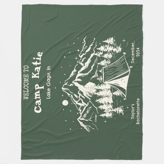 Moderner Junggeselinnen-Abschied Fleecedecke (Vorderseite)