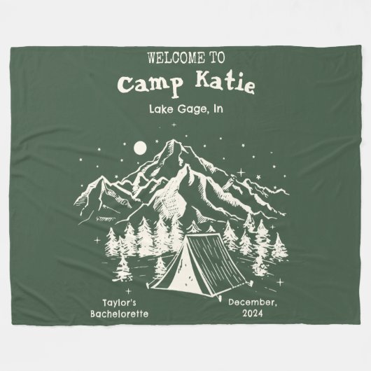 Moderner Junggeselinnen-Abschied Fleecedecke (Vorderseite (Horizontal))