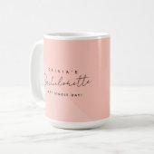 Moderner Junggeselinnen-Abschied für den benutzerd Kaffeetasse (Vorderseite Links)