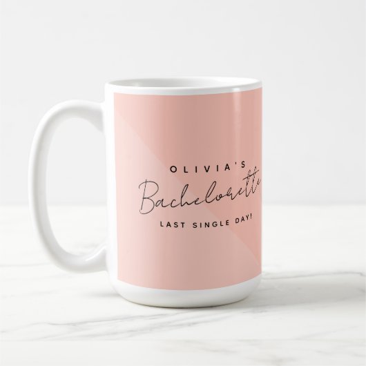 Moderner Junggeselinnen-Abschied für den benutzerd Kaffeetasse (Links)