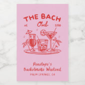 Moderner Junggeselinnen-Abschied Gefallen Mini Wei Weinetikett (Einzelnes Label)