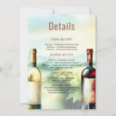 Moderner Junggeselinnen-Abschied Weinverkostung Zi Einladung (Rückseite)