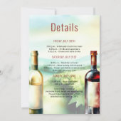 Moderner Junggeselinnen-Abschied Weinverkostung Zi Einladung (Rückseite)