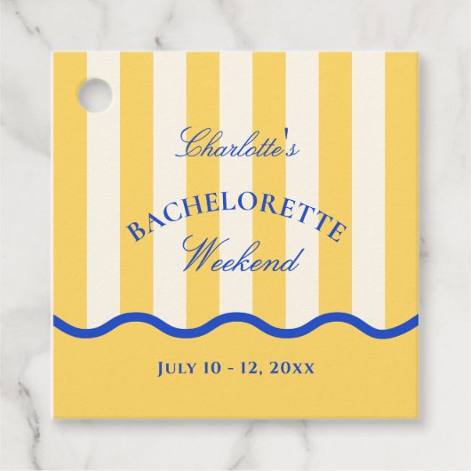 Moderner Junggesellinnenabschied im Sommer Geschenkanhänger (Vorderseite)