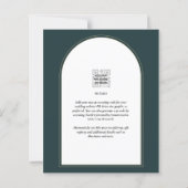 Moderner JUNIPER Green Gold Wedding INVITE QR Code (Rückseite)
