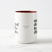 Moderner Kaffee & Beagle Hund viel Personalisiert Zweifarbige Tasse (Mittel)