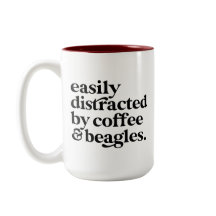 Moderner Kaffee & Beagle Hund viel Personalisiert