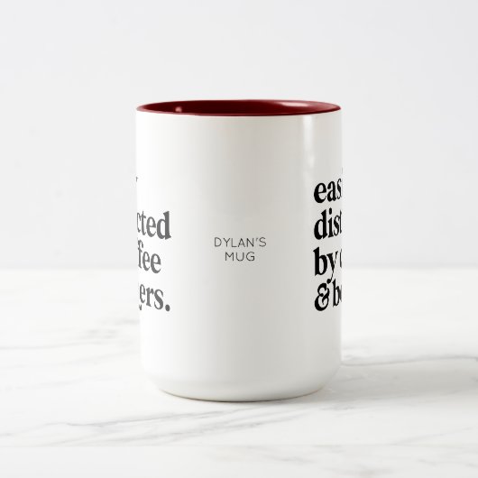 Moderner Kaffee & Berners Dog Lover Custom Zweifarbige Tasse (Mittel)