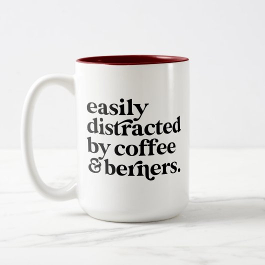 Moderner Kaffee & Berners Dog Lover Custom Zweifarbige Tasse (Links)