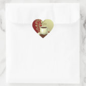 Moderner Kaffee Lover Herz-Aufkleber (Tasche)
