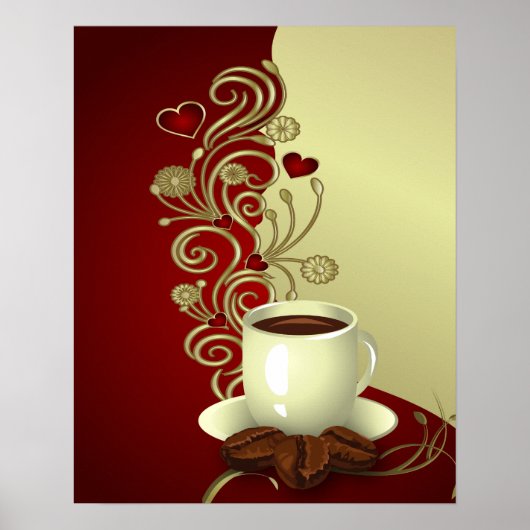 Moderner Kaffee Lover Poster (Vorne)