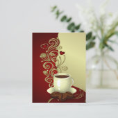 Moderner Kaffee Lover Postkarte (Stehend Vorderseite)