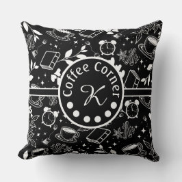 Moderner Kaffeeanhänger, schwarz Kissen