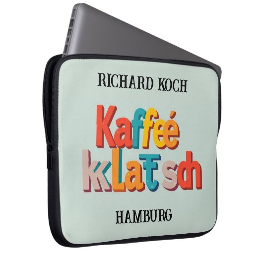 Moderner Kaffeeklatsch Deutsche Herkunft Brauch Laptopschutzhülle (Vorne Rechts)