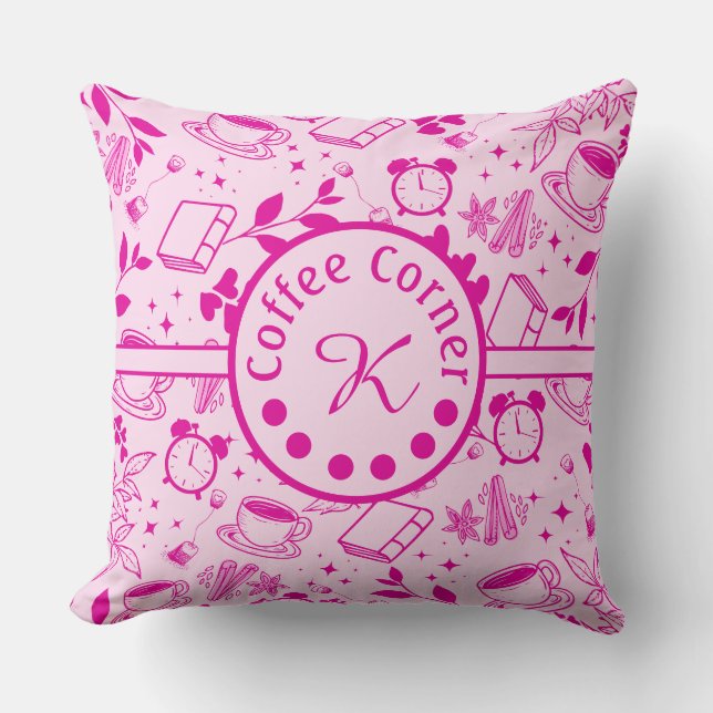 Moderner Kaffeeliebhaber aus der Mitte des Jahrhun Kissen (Vorderseite)