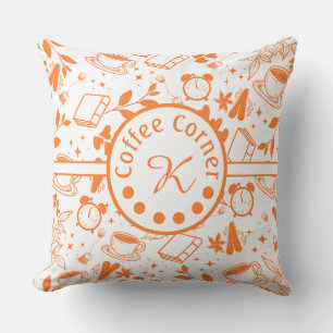 Moderner Kaffeeliebhaber aus der Mitte des Jahrhun Kissen