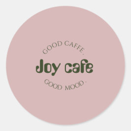Moderner Kaffeeshop-Aufkleber | Cafe-Branding-Labe Runder Aufkleber