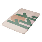 Moderner Kakteen des Mittelalters Art Earthy Patte Badematte (Schrägansicht)