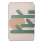 Moderner Kakteen des Mittelalters Art Earthy Patte Badematte (Vorderseite Vertikal)