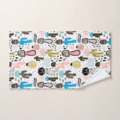 Moderner Kaktus-geometrisches Muster Badhandtuch Set (Handtuch)