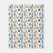 Moderner Kaktus-geometrisches Muster Fleecedecke (Vorderseite)