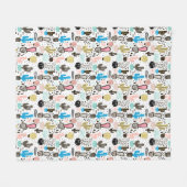 Moderner Kaktus-geometrisches Muster Fleecedecke (Vorderseite (Horizontal))