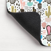 Moderner Kaktus-geometrisches Muster Mousepad (Ecke)