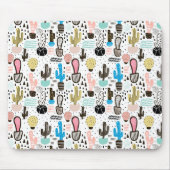 Moderner Kaktus-geometrisches Muster Mousepad (Vorne)