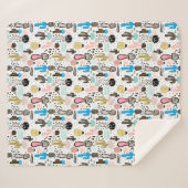 Moderner Kaktus-geometrisches Muster Sherpadecke (Vorderseite (Horizontal))