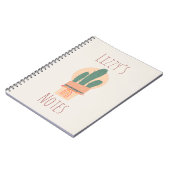 Moderner Kaktus gepunktete Pflanze Regenbogen Notizblock (Linke Seite)