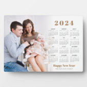 Moderner Kalender 2024 Foto Frohes Neues Jahr Fotoplatte (Vorderseite)