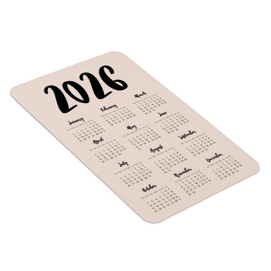 Moderner Kalender 2024 Magnet (Rechte Seite)