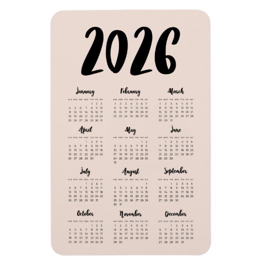 Moderner Kalender 2024 Magnet (Vertikal)