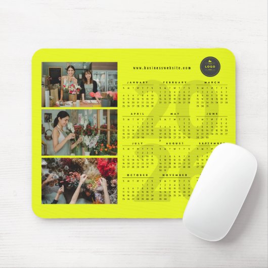 Moderner Kalender 2025 Neujahr Minimalistisch 3 Fo Mousepad (Mit Mouse)