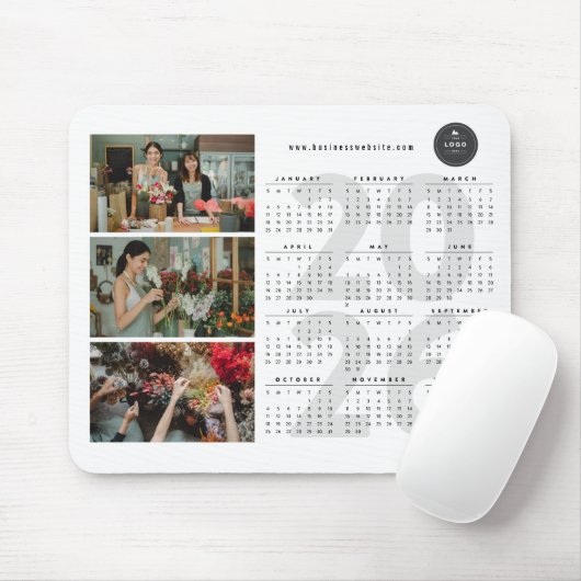 Moderner Kalender 2025 Neujahr Minimalistisch 3 Fo Mousepad (Mit Mouse)