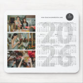 Moderner Kalender 2025 Neujahr Minimalistisch 3 Fo Mousepad (Vorne)