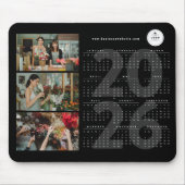 Moderner Kalender 2025 Neujahr Minimalistisch 3 Fo Mousepad (Vorne)