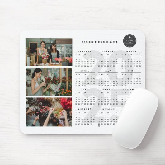 Moderner Kalender 2025 Neujahr Minimalistisch 3 Fo Mousepad (Mit Mouse)