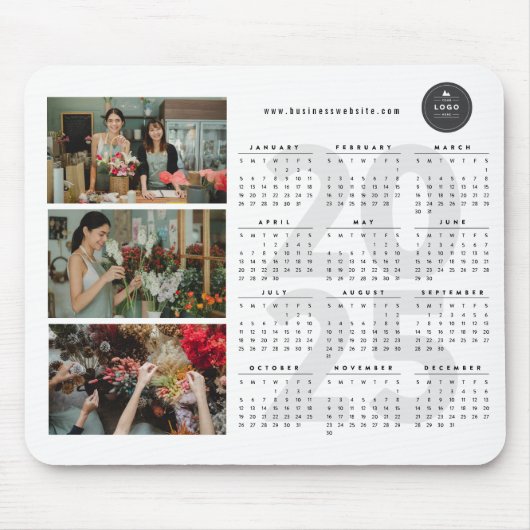Moderner Kalender 2025 Neujahr Minimalistisch 3 Fo Mousepad (Vorne)