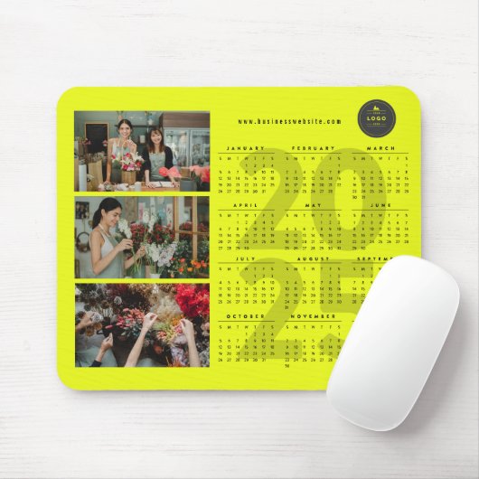 Moderner Kalender 2025 Neujahr Minimalistisch 3 Fo Mousepad (Mit Mouse)