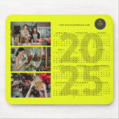 Moderner Kalender 2025 Neujahr Minimalistisch 3 Fo Mousepad (Vorne)