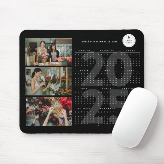 Moderner Kalender 2025 Neujahr Minimalistisch 3 Fo Mousepad (Mit Mouse)