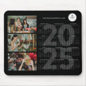 Moderner Kalender 2025 Neujahr Minimalistisch 3 Fo Mousepad (Vorne)